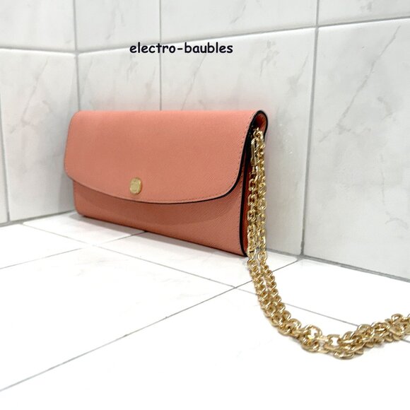 Michael Kors Jet Set Travel Large Saffiano Leather Zip Wallet / Wristlet Pink - Picture 4 of 13